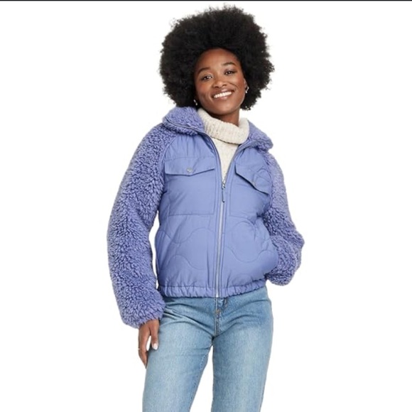 Universal Thread Purple Quilted Jacket - Picture 1 of 7